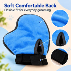 Pet Grooming Glove -nbsp Humanized Descending Brush Glove (1 Pc)