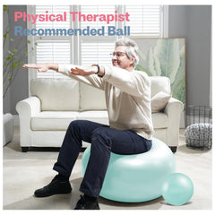 Heavy Duty 75cm Gym Ball | Non-Slip Anti-Burst Stability Ball with Foot Pump for Full Body Fitness