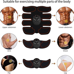 6 Pack ABS Stimulator Wireless Abdominal & Muscle Exerciser | EMS Body Massager | Fitness Abs Training Device for Muscle Toning