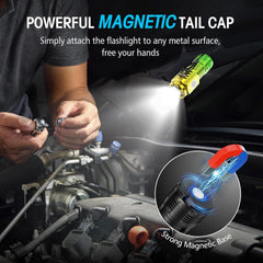 USB Rechargeable LED Flashlight | Mini Portable Torch with Clip & Magnetic Base | Multi-Mode Emergency Light