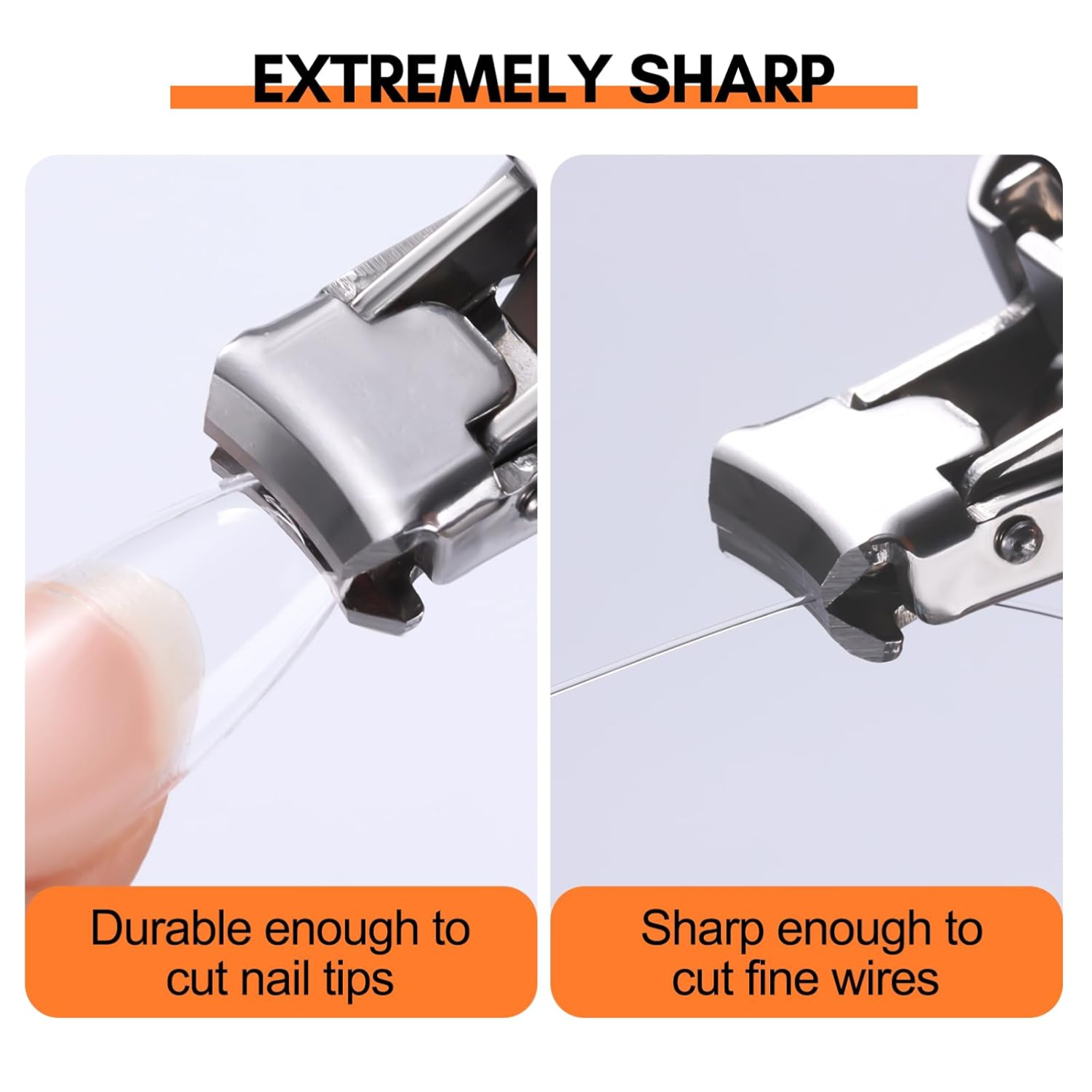 Keychain Nail Clipper – Mini Folding Stainless Steel Nail Cutter with Built-in Nail File | Portable Pocket Manicure Tool for Travel (Multicolor, 1 Pc)