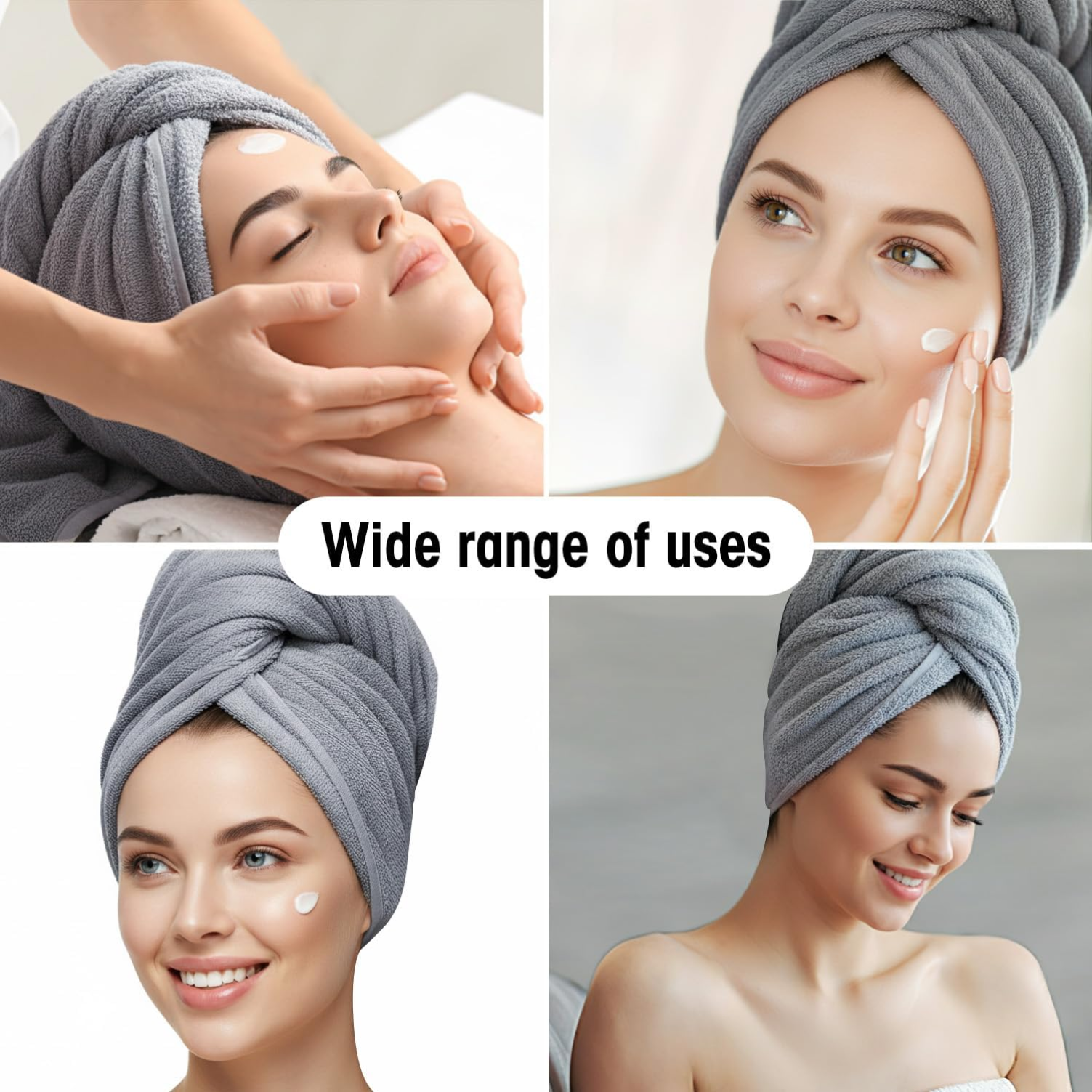 Quick-Dry Microfiber Hair Turban Towel – Super Absorbent Hair-Drying Shower Cap