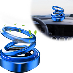 Solar Power Rotating Car Aroma Diffuser with 360° Double Ring Design | Automatic Solar Air Freshener for Car Dashboard, Home & Office