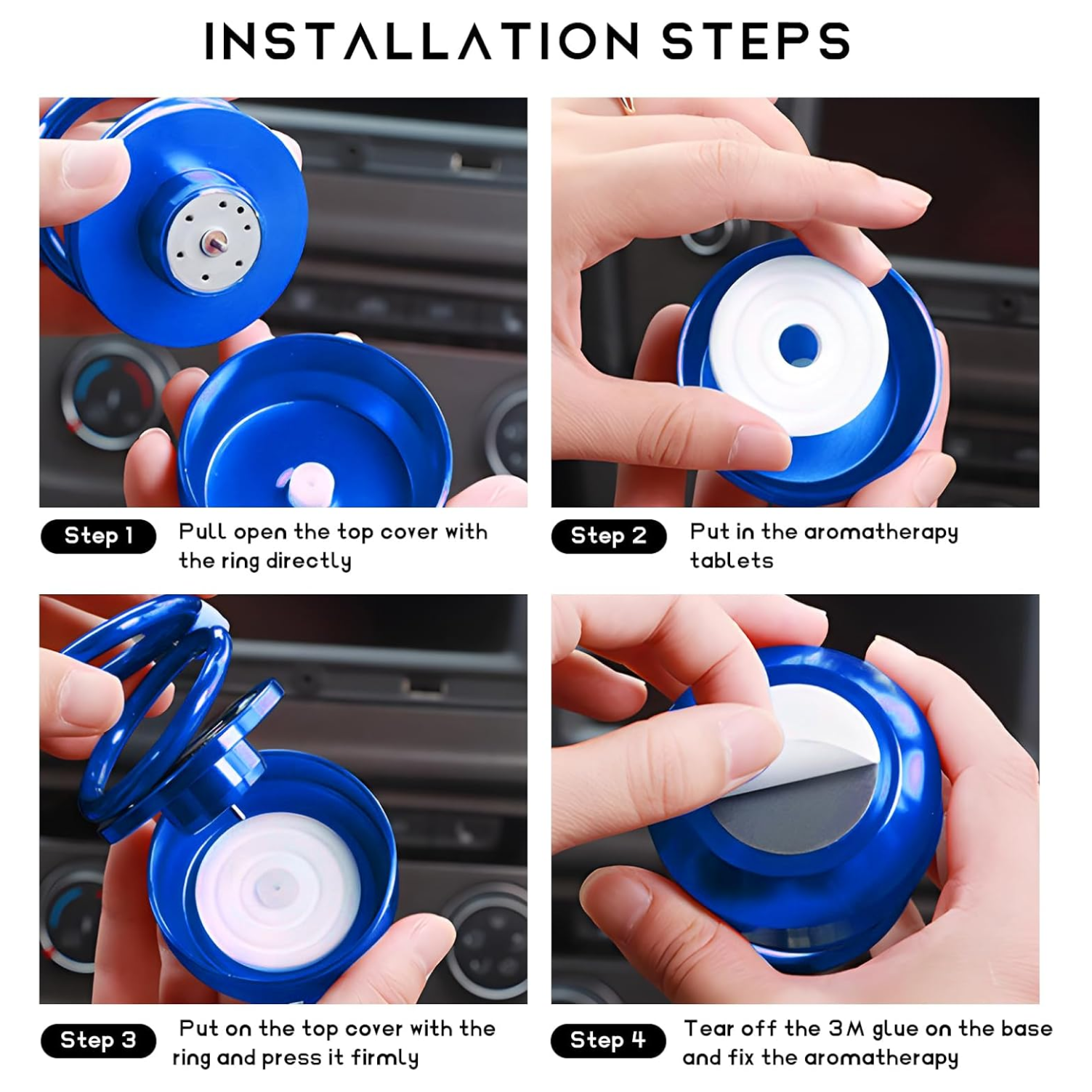 Solar Power Rotating Car Aroma Diffuser with 360° Double Ring Design | Automatic Solar Air Freshener for Car Dashboard, Home & Office