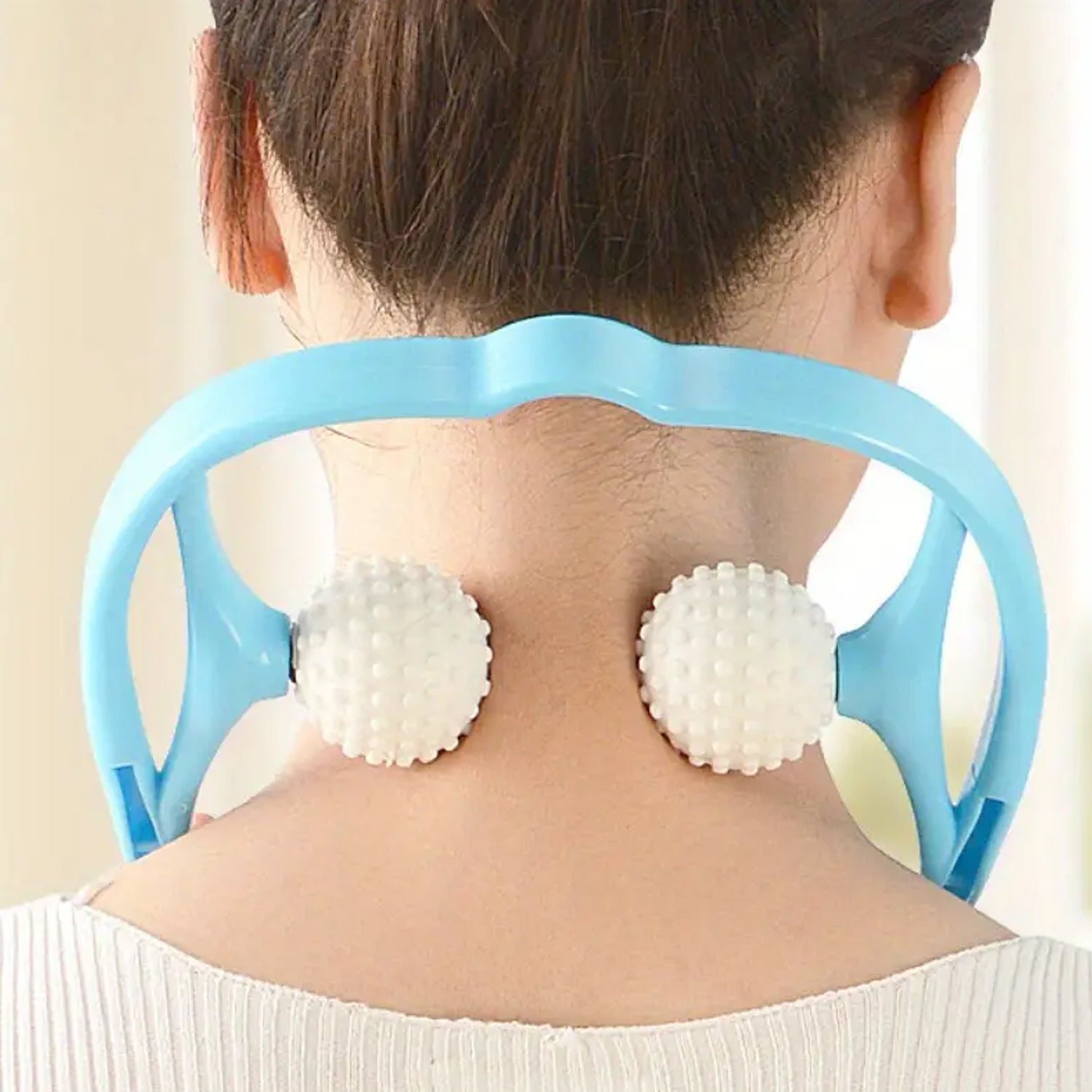 Portable Neck & Shoulder Massager | Manual Back & Waist Pain Relief Massage Tool for Men & Women