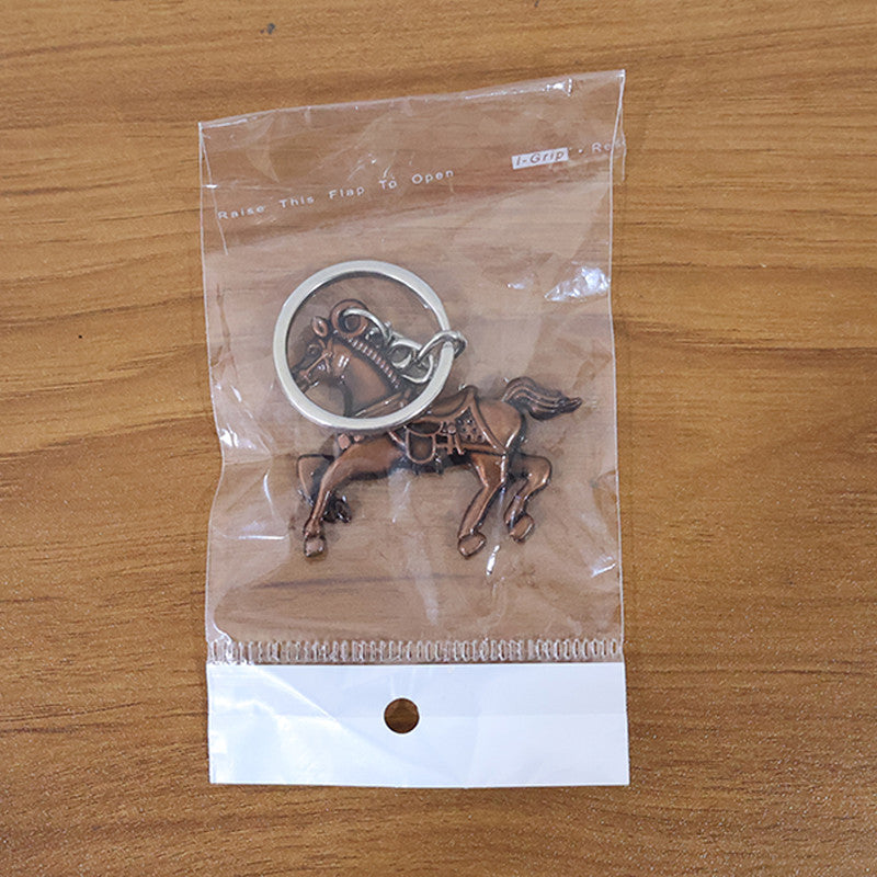 Lightweight metal horse keychain used as accessory