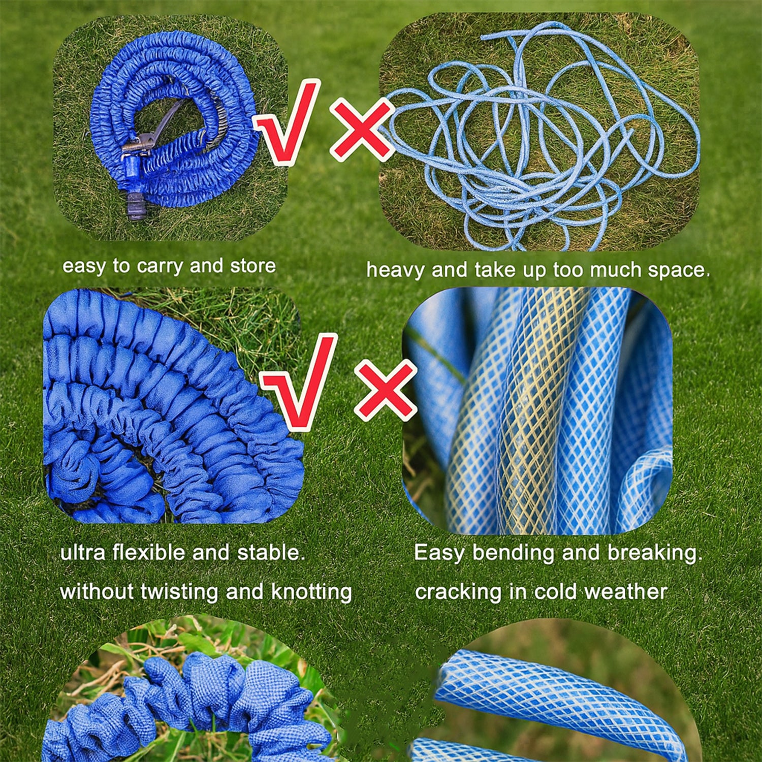 502 -50 Ft Expandable Hose Pipe Nozzle For Garden Wash Car Bike With Spray Gun