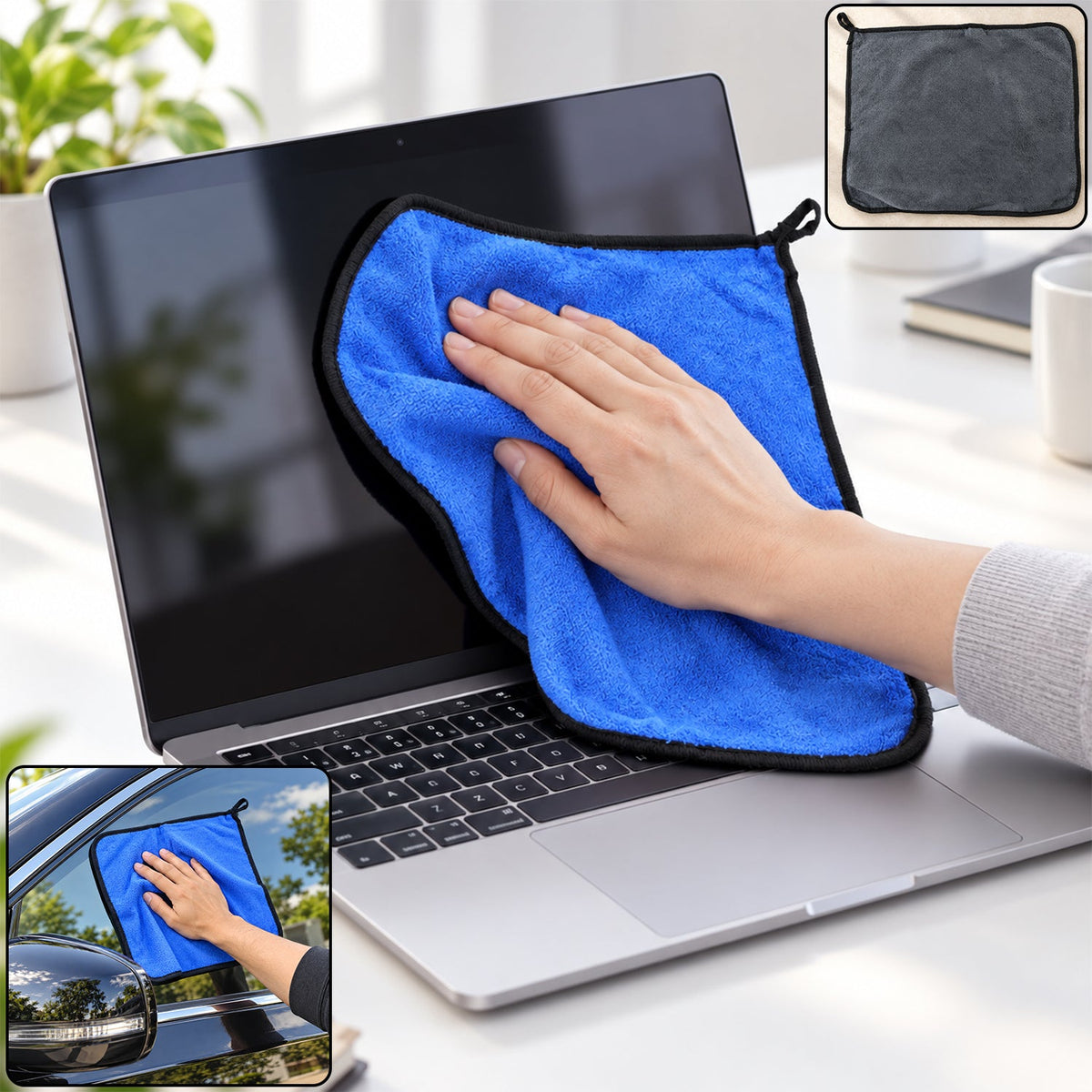 Soft Absorbent Reusable Cleaning Cloth Towel For Kitchen Car Glass And Home Use