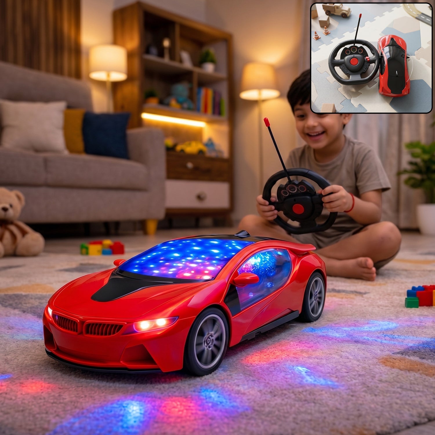 Spark Tots Fast RC Car with Responsive Steering for Kids