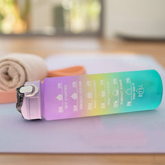 Motivational Water Bottle with Straw & Time Marker | Hydrozilla