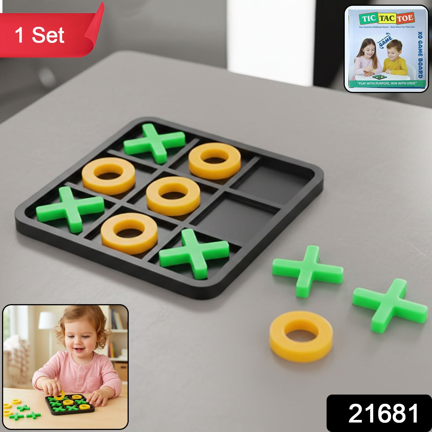 Classic Tic Tac Toe Board Game – Fun & Educational Set for Kids