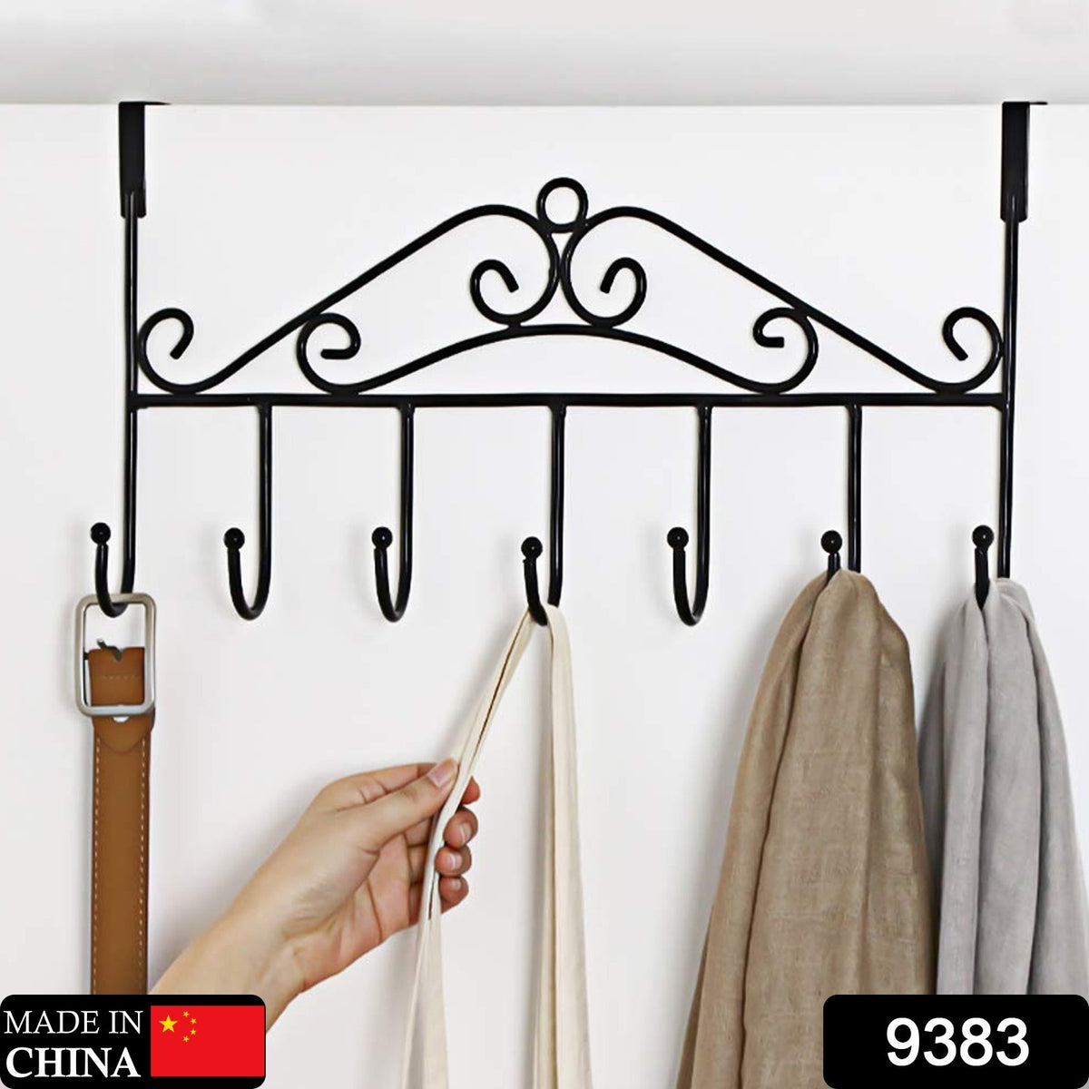 Over The Door Hanger Rack 7 Hooks Decorative Ognazier Hook Rack Stylish Door Hanger Door Hook Hangers With 7 Hooksmetal Hanging Rack For Home Office Use
