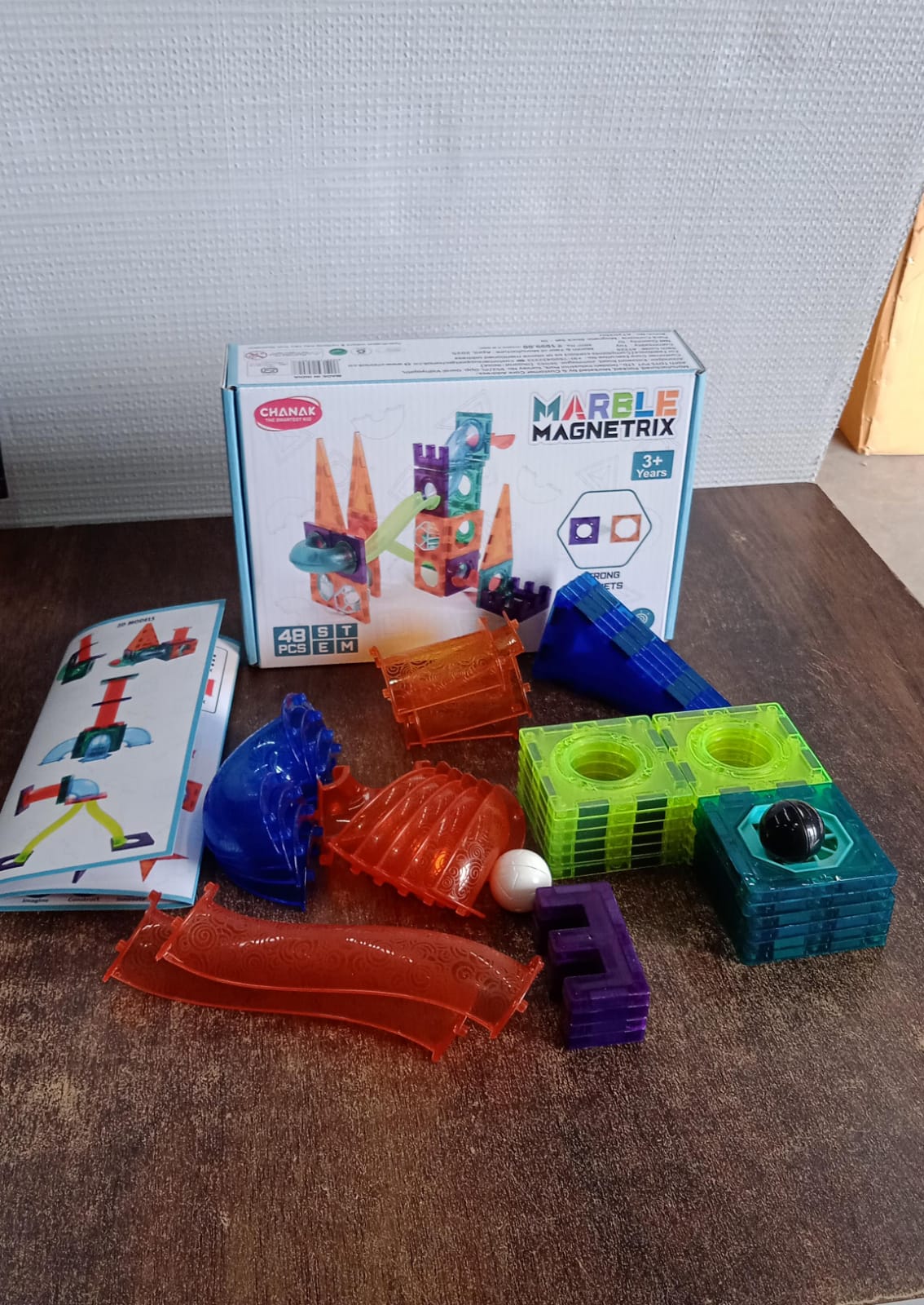 Magnetic Marble Run – 48-Piece STEM Building Set for Kids