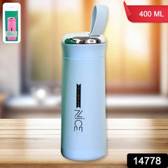 Glass Water Bottle 400ml – Leak Proof & Eco-Friendly Hydration