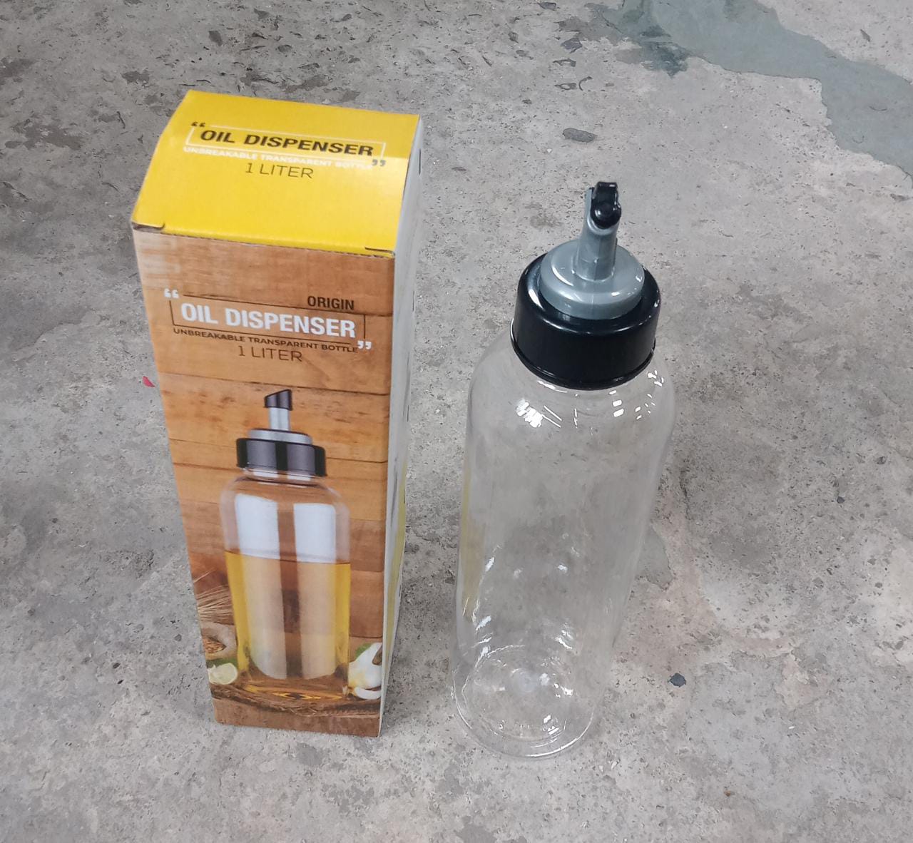 Plastic Oil Dispenser – 1 Litre Transparent Bottle | Vastate