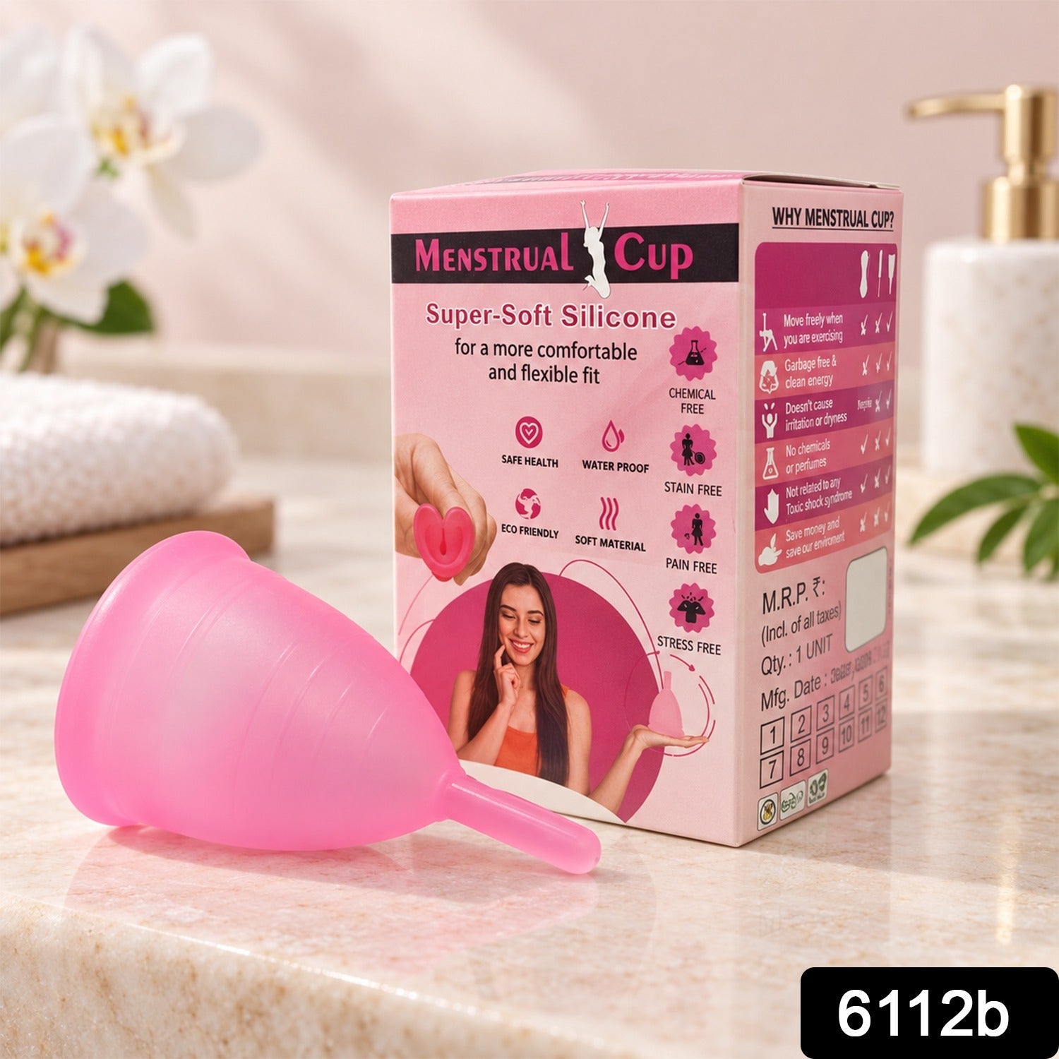 Reusable Silicone Menstrual Cup for Personal Care and Travel