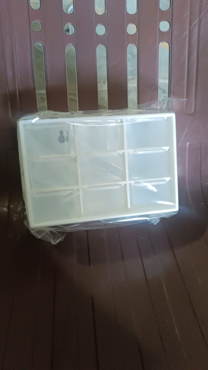 Jewellery Drawer Organizer – Compact 9-Compartment Plastic Storage