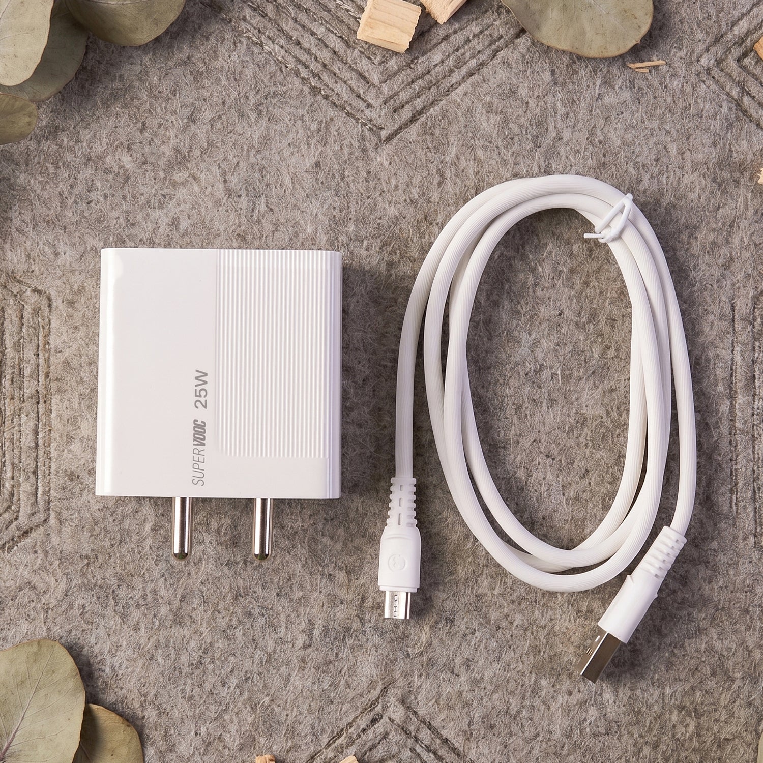 Compact 25W Fast Charger, perfect for travel and daily use.