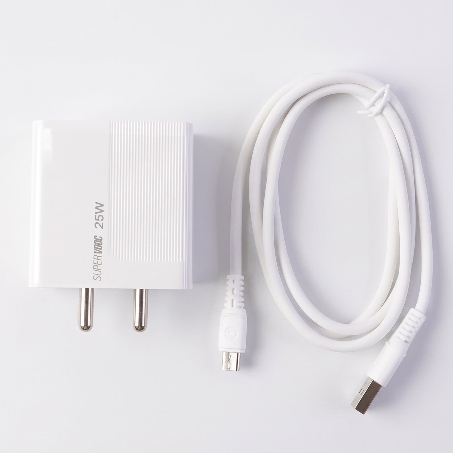 Portable 25W charger for travel and on-the-go power.