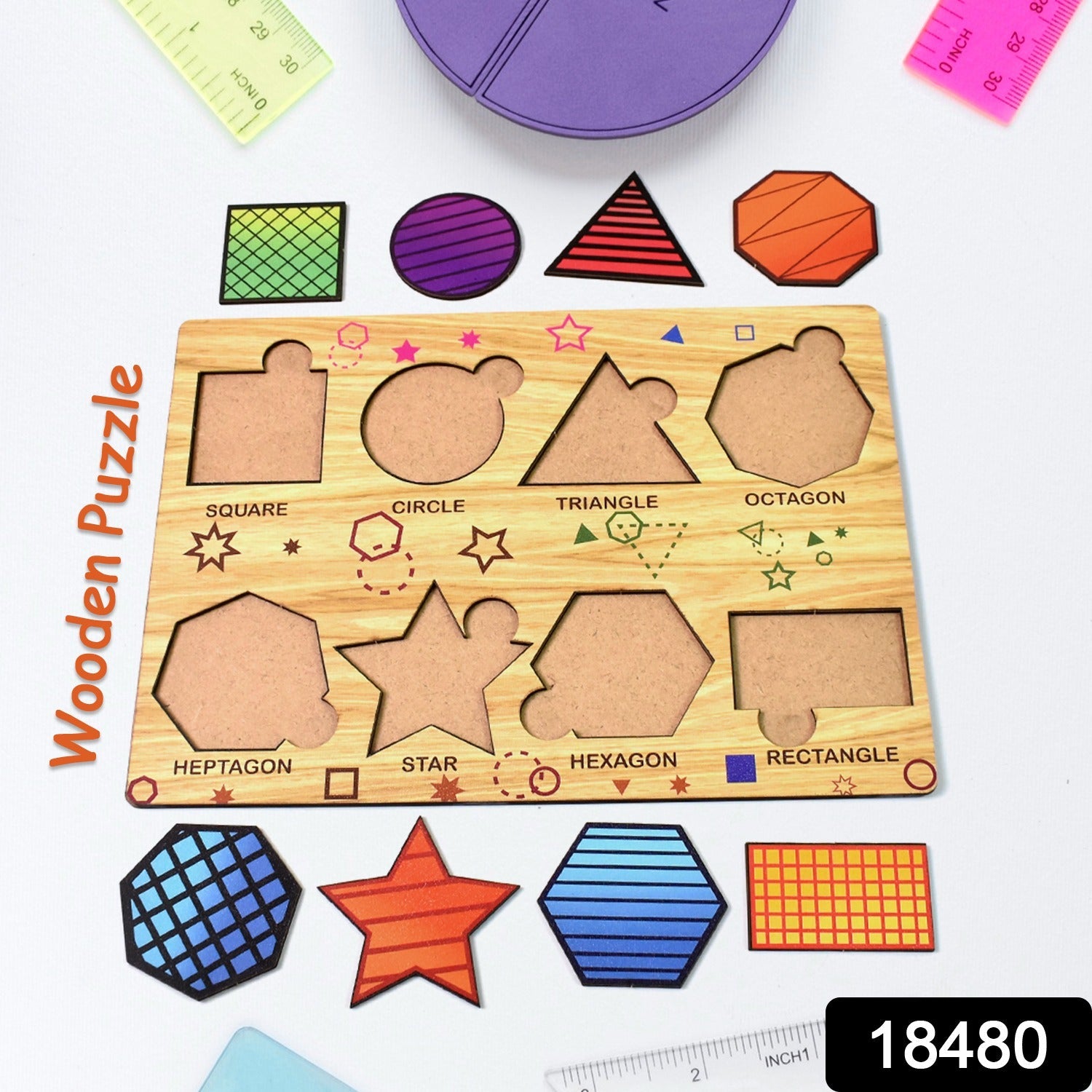 Wooden Triangle Puzzle – Educational Toy for Kids | Inventive Play