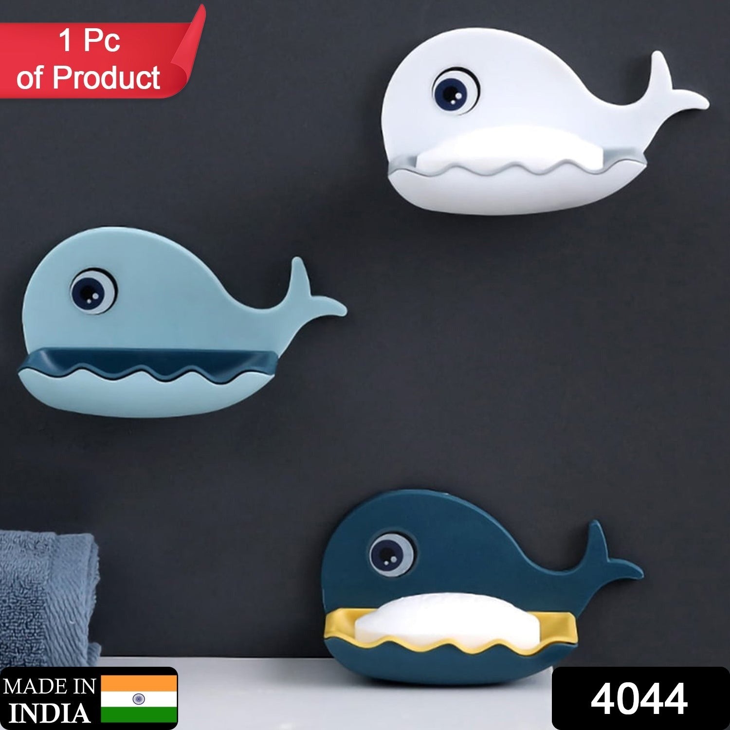 Wall Mounted Soap Holder – Fish Shape Double Layer Adhesive | VelvetBubbles