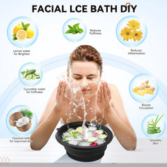 Portable Foldable Silicone Ice Bath Bowl (1 Pc)