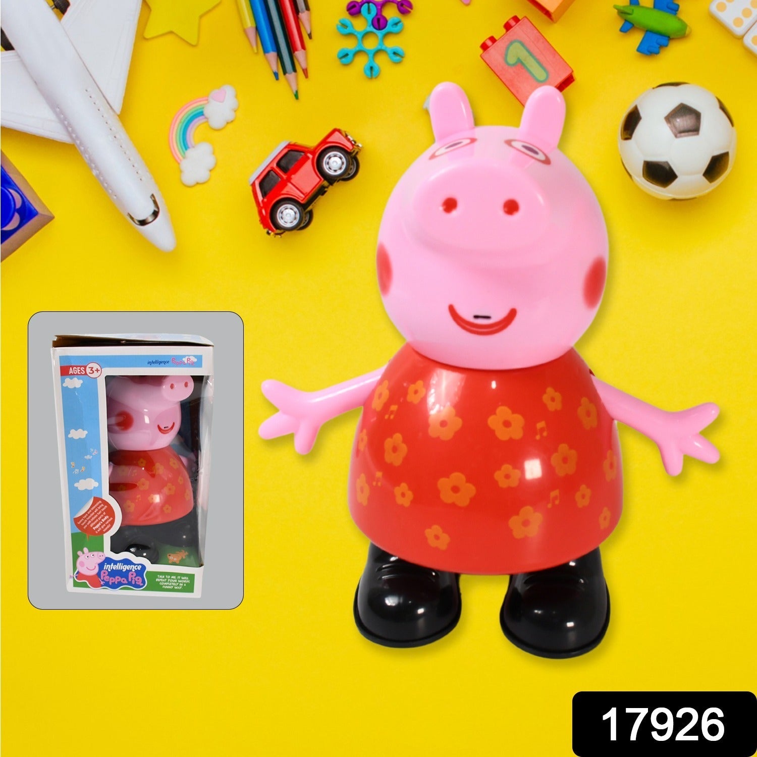 Pig Pretend Play Toy – Movable Soft Rubber Figure | Play & Move