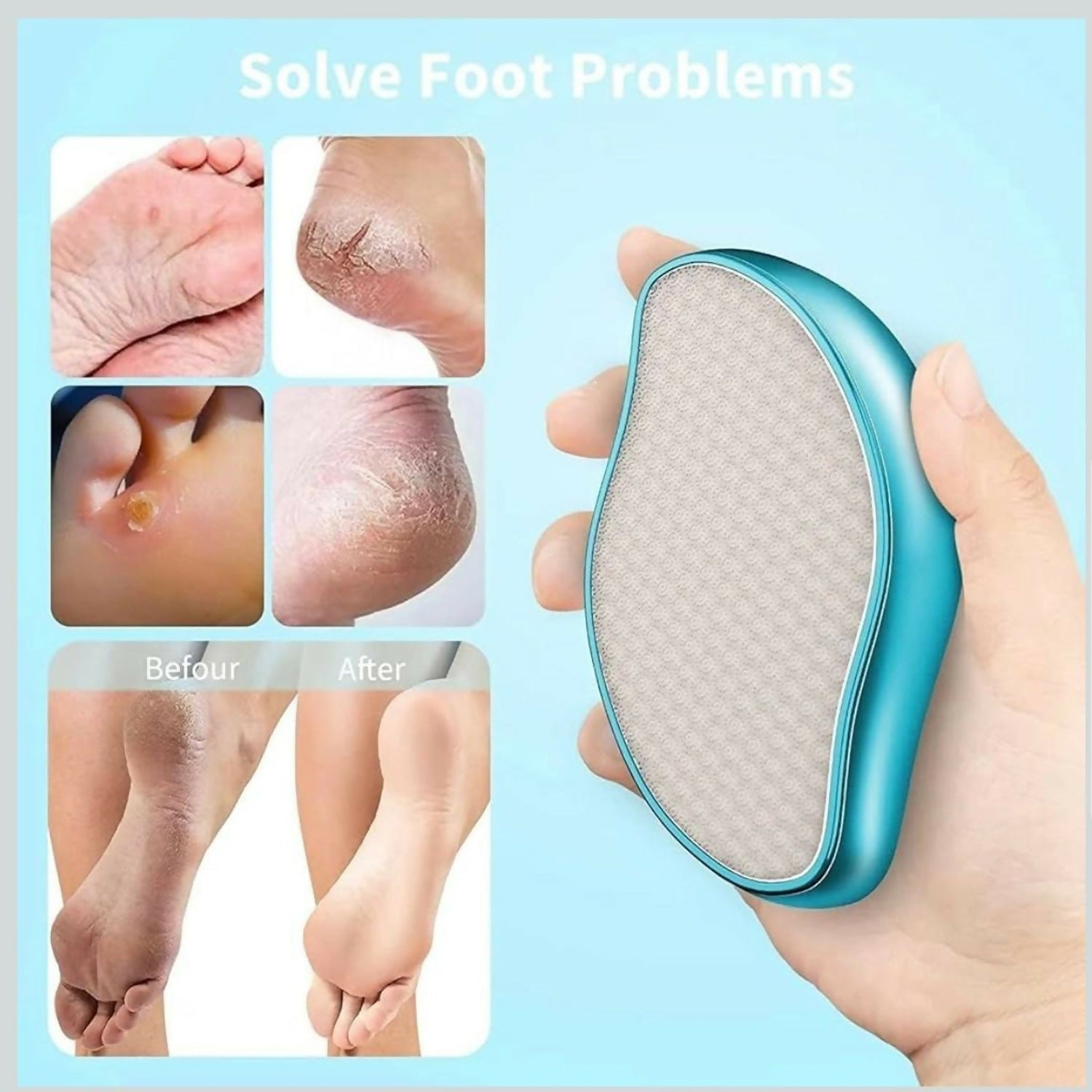 Close-up of textured surface on foot scrubber for exfoliation