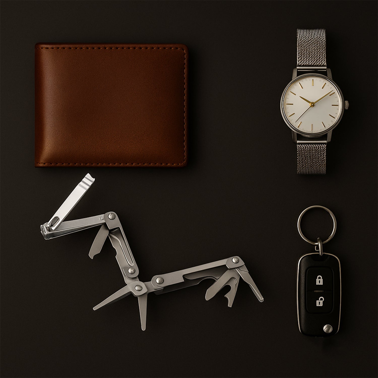 Multipurpose Pocket Tool Kit – Stainless Steel 8-in-1 Compact Design