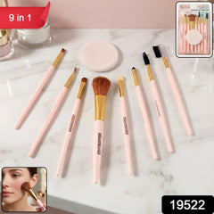 Professional Makeup Brush Set 9-in-1 – Complete Face & Eye Kit