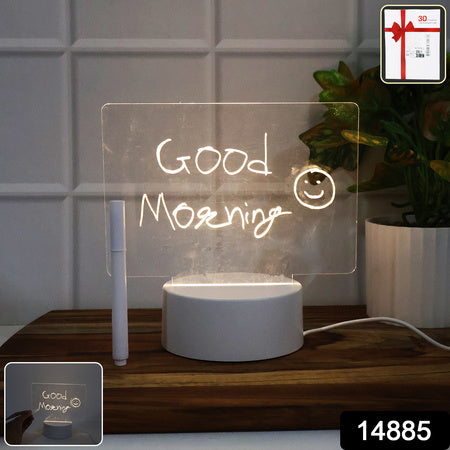 LED Acrylic Message Board Lamp – USB Writing Light with Erasable Marker