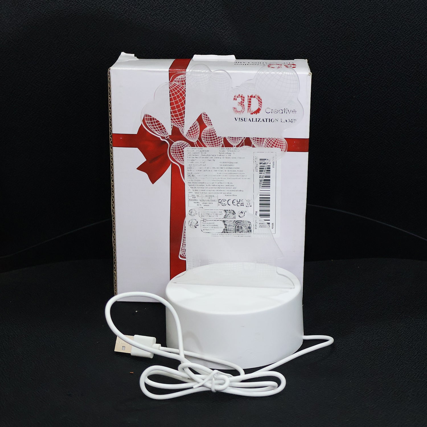 3D Illusion LED Lamp – House & Balloons Design USB Night Light