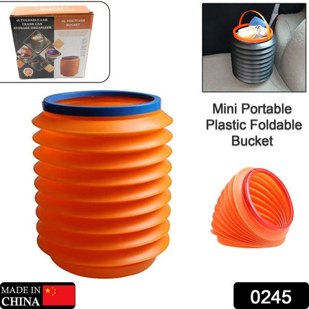 Foldable Storage Bucket for Home, Kitchen, Car, and Outdoor Use | Compact & Durable Multiuse Water Container 4L Capacity